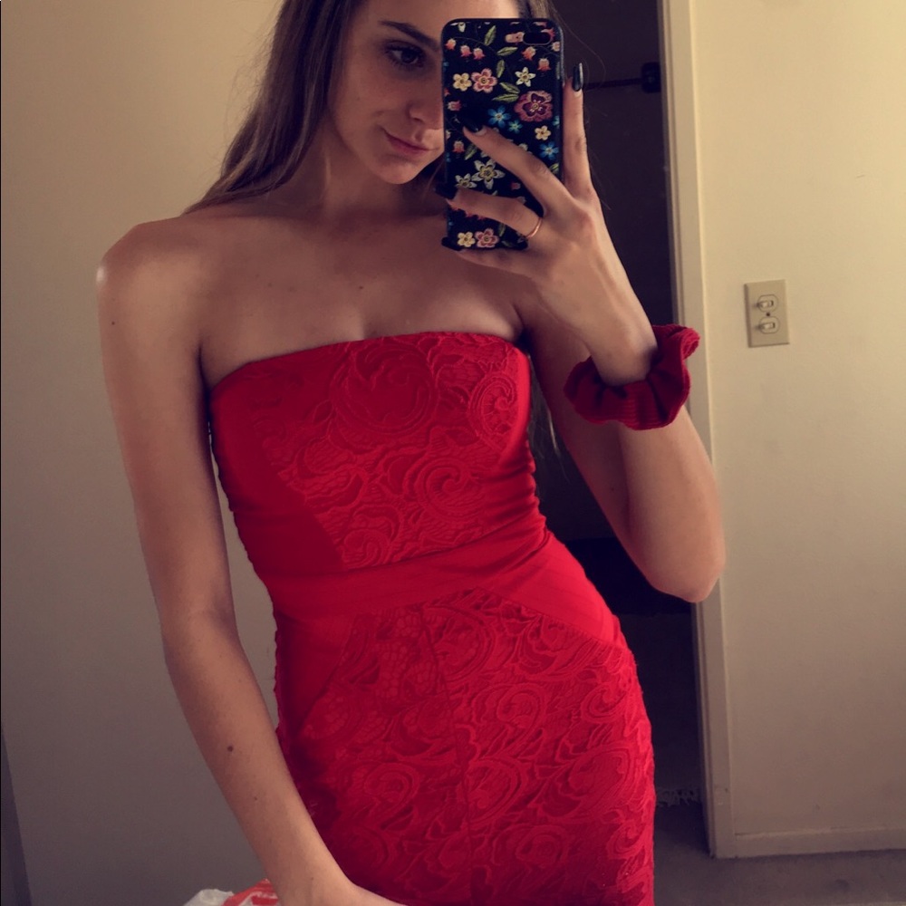 beautiful red prom formal dress!❣️